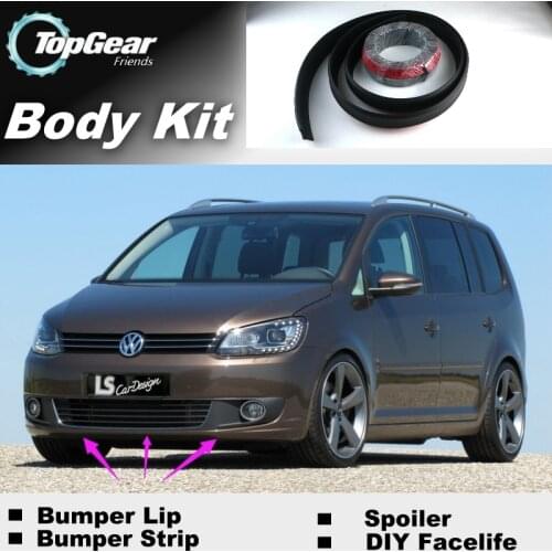 Bumper Lip Deflector Lips For Volkswagen VW Sharan Front Spoiler Skirt For TopGear Friends Car View Tuning / Body Kit / Strip