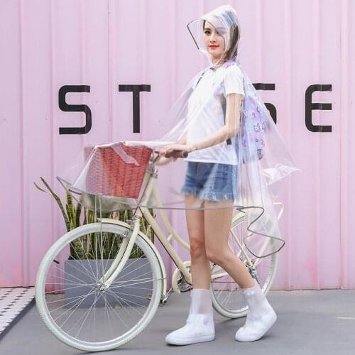 High quality Mens Womens Cycling Bicycle Bike Raincoat Rain Cape Poncho Hooded Windproof Rain Coat Mobility Scooter Cover