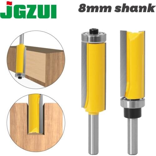 1pc 8mm Flush Trim Pattern Router Bit Top & Bottom Bearing Bits Milling Cutter For Wood Woodworking Cutters