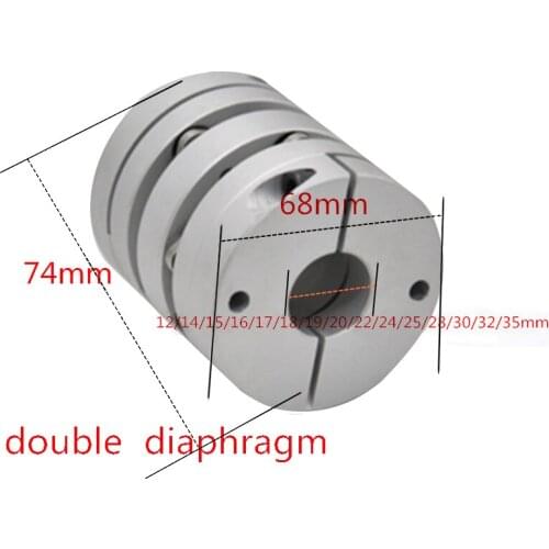 Flexible double diaphragm coupling 1PC D68L74 12/14/15/16/17/18/20/22-35Flexible Plum Shaft Coupler CNC Stepper Motor Coupler
