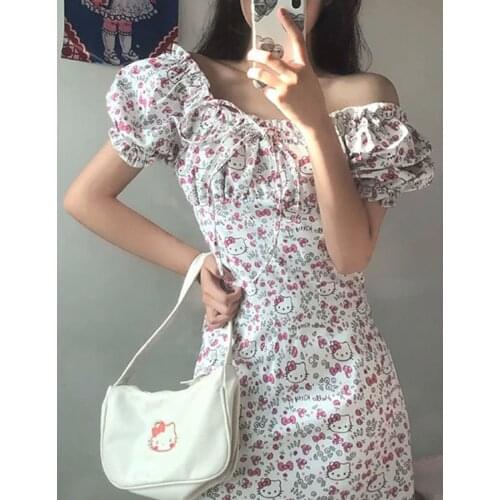 Летние платья с рукавами Hello Kitty China At AliExpress