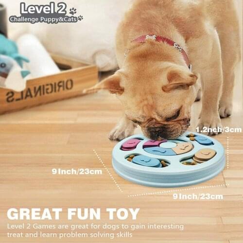 Dog Puzzle Toys Slow Feeder Puppy IQ Food Dispenser Slowly Eating NonSlip Bowl Pet Cat Dogs Training Game