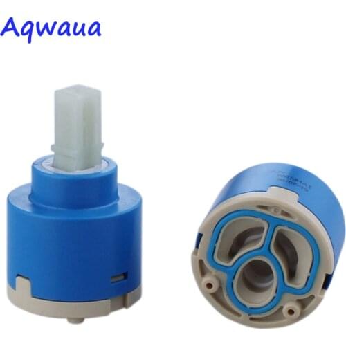 Aqwaua Faucet Valve Core 40mm Standard Ceramic Cartridge without Distributor with Filter Faucet Cartridge Replacement Part