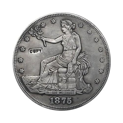 1875-CC Trade Dollar COIN COPY