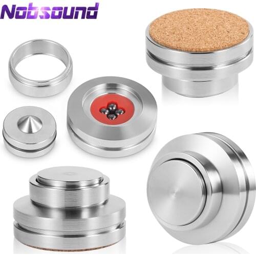 Nobsound 4-PACK Stainless Steel+Ceramic Beads Speaker Spikes+Pad Shockproof Isolation Stand Feet for Amplifier DAC CD/DVD Player