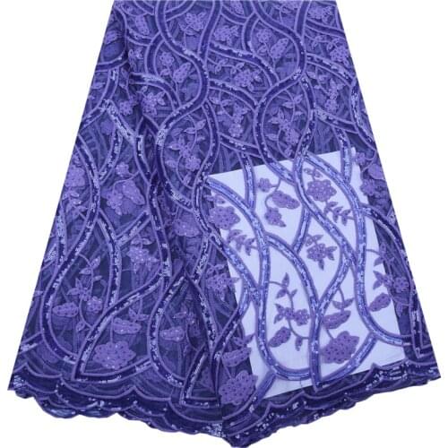 Latest Style Milk Silk African Dry Lace Fabric High Quality Embroidered Sequins Lace Fabric French Tulle Lace Silk Fabric 1777