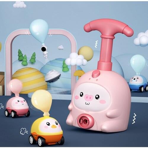 NEW Power Balloon Launch Tower Toy Puzzle Fun Education Inertia Air Power Balloon Car Science Experimen Toy for Children Gift