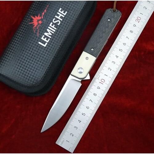 New folding knife m390 N690 blade carbon fiber handle outdoor camping high hardness kitchen knife hunting fruit knife EDC tool