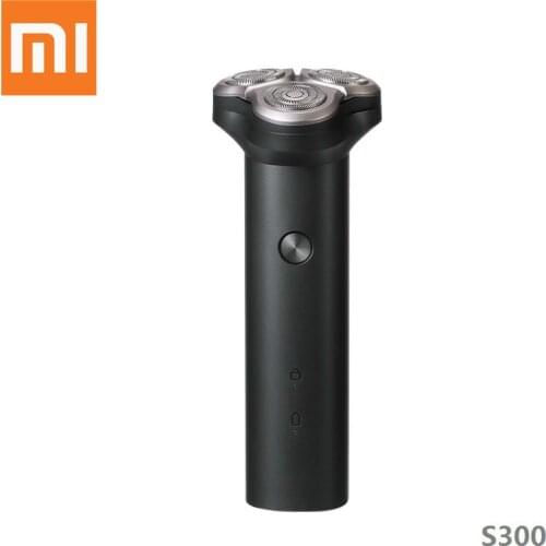 Original Xiaomi Mijia Electric Shaver S300 Black 3D Floating Veneer Double Cutter Head IPX7 Waterproof Type-C Charger