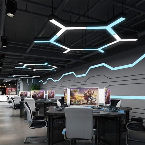 Illumination LED Light For Workplace Modern Pendant Lamps Shopping Mall Decorate Lighting Fixture Internet Cafe Hanging Lamp