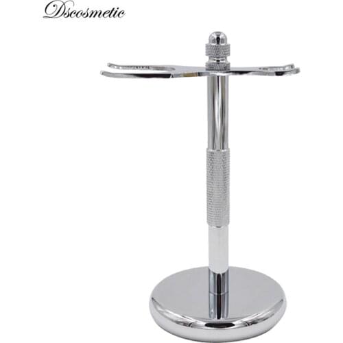 Deluxe Chrome Stand for safety Razor and Brush Bathroom latest shaving stand for luxury gifts