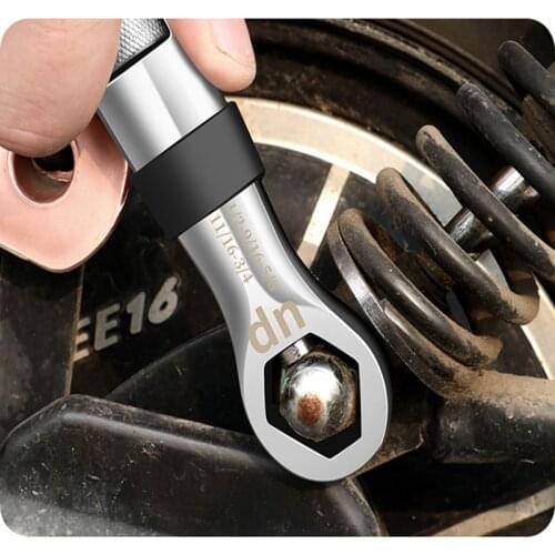 Universal Wrench 23 In 1 Chrome Vanadium Steel Adjustable Double-Open End Ratchet Handle Wrench Labor-saving Car Repair Tools