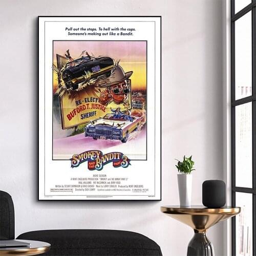 WM3172 Smokey and the Bandit Part 3 (2) Wonderful Classic Movie HD Silk Fabric Poster Art Decor Indoor Painting Gift