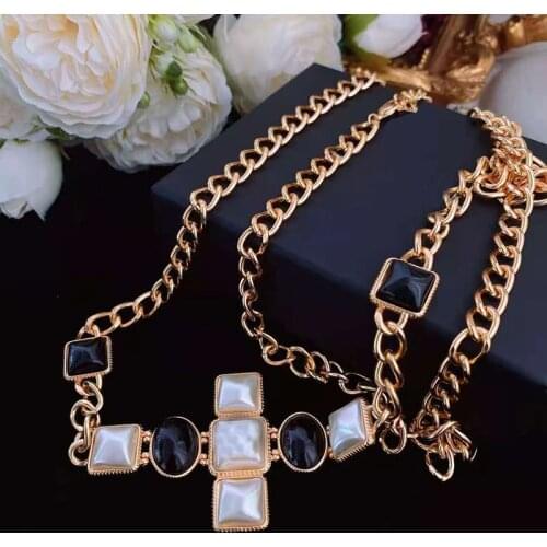 2020 Brand Fashion Jewelry Women Vintage Thick Chain Long Belt Gold Color Long Chain Necklace Belt Party Fine Fashion Jewelry