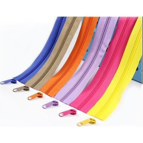 1M 5M 10M 20M 25Meters/lot Nylon Coil Zippers 24 Colors For Selection 3# Long Zippers For DIY Sewing Garment Accessories