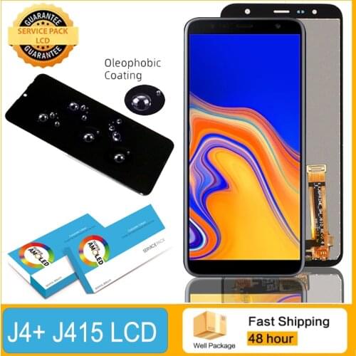 100% Original 6.0'' LCD J6 Plus for Samsung Galaxy J4+ 2018 J4 Plus J415 Display Touch Screen Digitizer Assembly Repair Parts