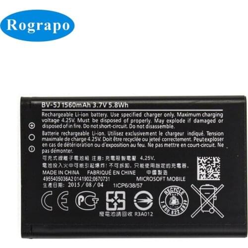 1560mAh BV-5J Battery For Microsoft Nokia Lumia 435 532 RM-1069 RM-1070 RM-1071 RM 1069 1070 1071 BV 5J Cell Phone Batteries