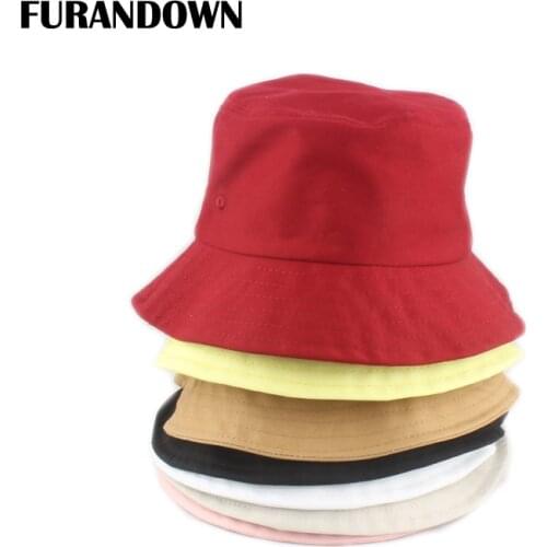 2018 Hot Sale Unisex Plaid Bucket Hats For Women Men 8 Solid Colors Panama Bucket Cap Women Summer Cap