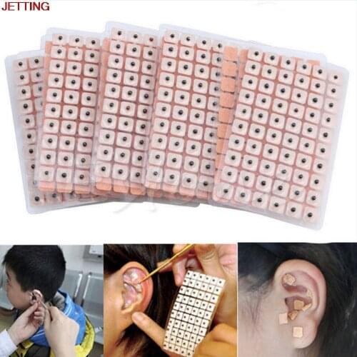 600Pcs Relaxation Ears Stickers Acupuncture Needle Ear Vaccaria Seeds Ear Massage Auricular-paster Press Seeds
