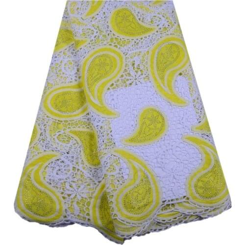 African Velvet Lace Fabrics 5 Yards Guipure Lace Fabric 2019 High Quality African Cord Lace Fabric For Wedding Dresses 1511