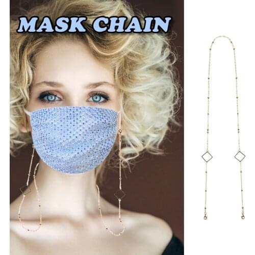Mask Chain For Women Luxury Metal Sunglasses Lanyards For Men Women Womens Neck Chain Retainer Anti Lost Face Cover Holder 70cm