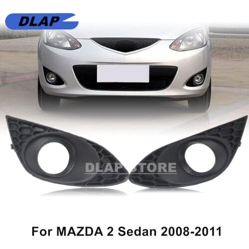 For MAZDA 2 Sedan 2008 2009 2010 2011 Front Bumper Fog Light Cover Fog Light Frame Cover Black Foglight Shell