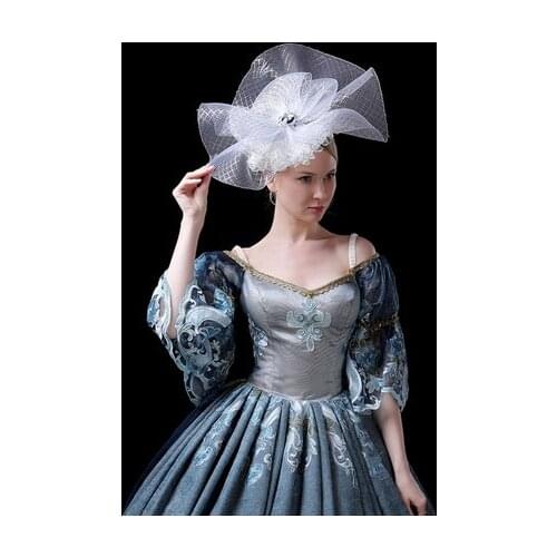 European Court Dress Sissi Princess Long Dress Halloween Snow White Suit Cinderella Queen Dress Cosplay Clothing for Party Show