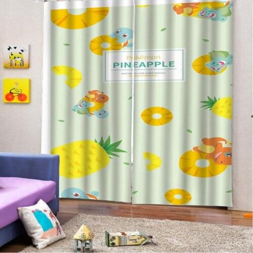 Fantasy Tropical Fruit Curtain Kiwi Strawberry Living Room Kitchen Computer Room Home Decoration for Children Kids Gifts
