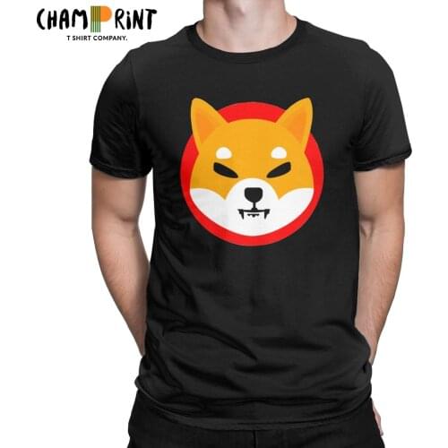Shiba Inu Coin Shibatoken T-Shirt Men Leisure Cotton Tee Shirt Crew Neck Short Sleeve T Shirts Plus Size Tops