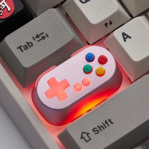 Aluminum alloy keycap game for machine handle mechanical keyboard keycap metal backlit personalized keycap