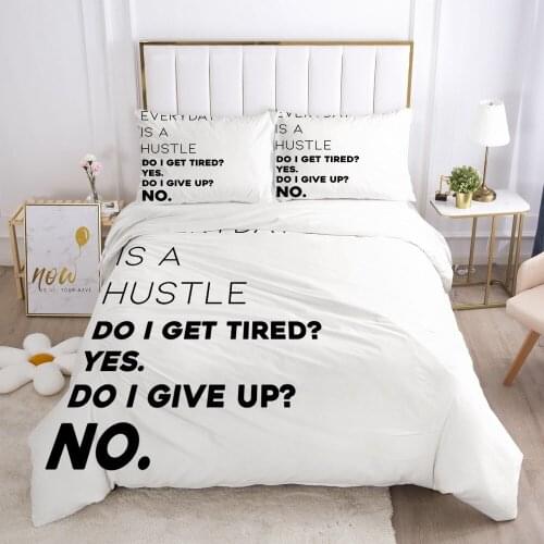 3D Bedding Set Duvet Cover Sets Quilt Covers Comforter Cases Bed Linen King Queen Full Single Size Letter Design Home Textile