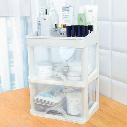 050 Fashion Makeup Organizer Box Jewelry Necklace Nail Polish Earring Plastic Makeup Box Home Desktop Organizer Cosmetics box