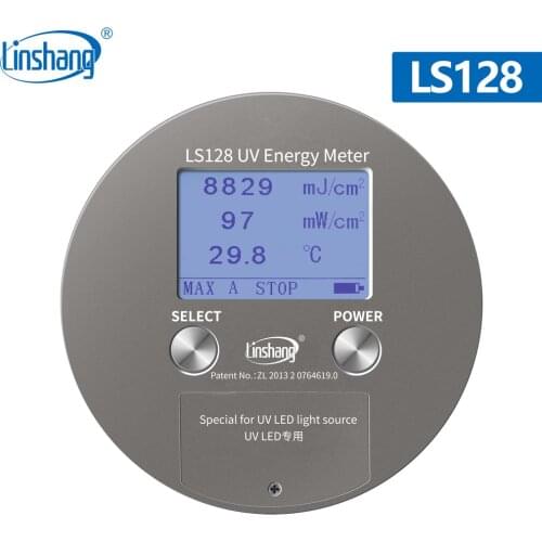 Linshang LS128 UV energy meter LS131 UVA radiometer UV power puck for UV LED plane light source at 365nm 375nm 385nm 395nm 405nm