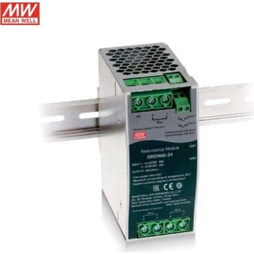 MEAN WELL DRDN40 Series DC12V 24V 48V 40A Redundancy Module DIN Rail Power Supply For Redundant Operation Of 24V System