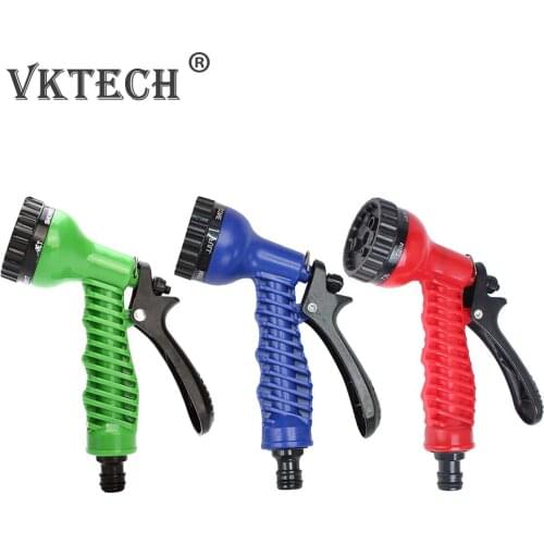Multifunctional Plastic Adjustable Watering Gun Garden Hose Spray Nozzle Lawn Yard Car Washer Sprinkler Sprayer Cleaning Tool