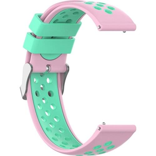 Fashion Dual-color Silicone Watch Strap for Huawei Watch3/Watch3 Pro/GT2 Pro Replacement Waist Belt Watchband