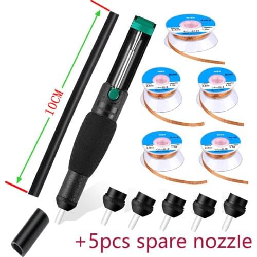 Desoldering Pump Solder Wick Suction Tin Vacuum Soldering Iron Desolder Gun Soldering Sucker Pen anti-skid Handle Welding Tools