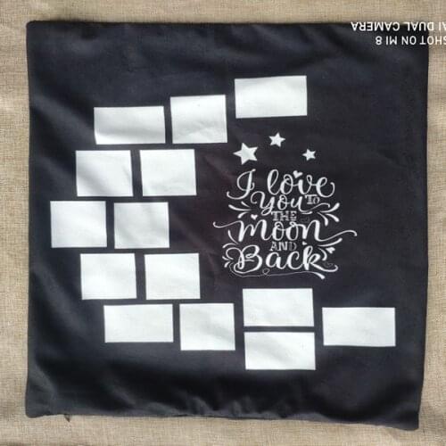 Free Shipping 6pcs/lot Blank sublimation Heart shaped pillowcase moon shaped Pillowcase For Sublimation INK Print DIY