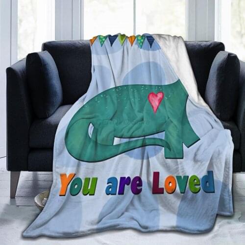 2021 new cute mini dinosaur cartoon blanket winter bedspread happy nap blanket beach blanket bedding and decoration