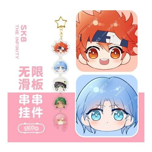 NEW Anime SK8 the Infinity SK EIGHT Kyan Reki Hasegawa Ranga Miya Acrylic Keychain Itabag Pendant Toys Cartoon Keyrings