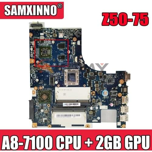 New NM-A291 Motherboard For Lenovo Z50-75 G50-75M G50-75 G50-75M Laptop mainboard ACLU7/ACLU8 ( A8-7100 CPU + 2GB GPU