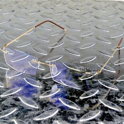 Titanium Frame Ultra Light Anti-fatigue Rimless Reading Glasses +0.75 +1 +1.5 +1.75 +2 +2.25 To +4