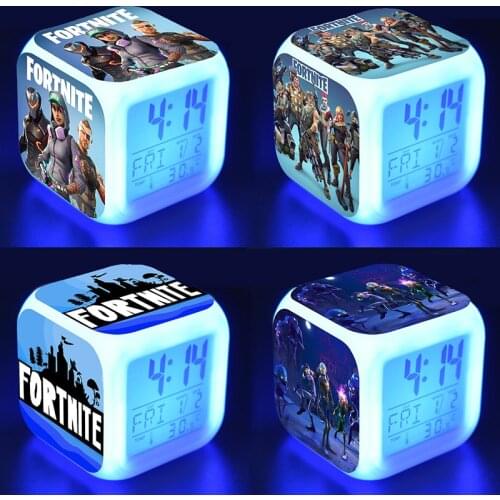 Original Fortnite LED Alarm Clock Game Figure Model Pattern Luminous Clocks Accessories Toys Childrens Christmas Gifts