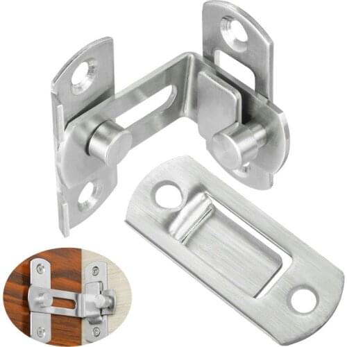 90 degree Right angle buckle 304 Stainless steel sliding door Barrel bolt hasp latch hook lock Window Anti-theft Cabinet Fitting