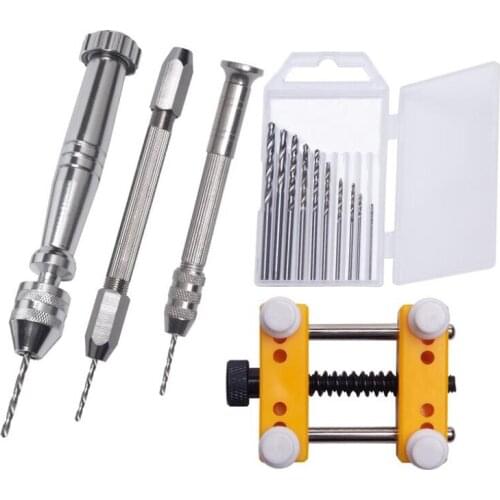 Hand Drill Keyless Chuck Fixed Seat Twist Drill Resin Jewelry Drilling Tools