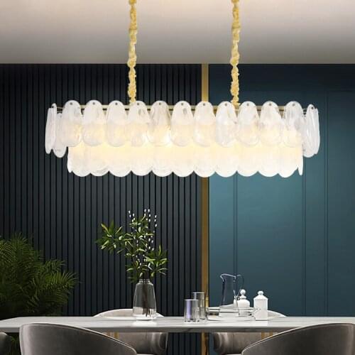 LED Postmodern Gold Oval Lustre Chandelier Lighting Suspension Luminaire Lampen For Foyer