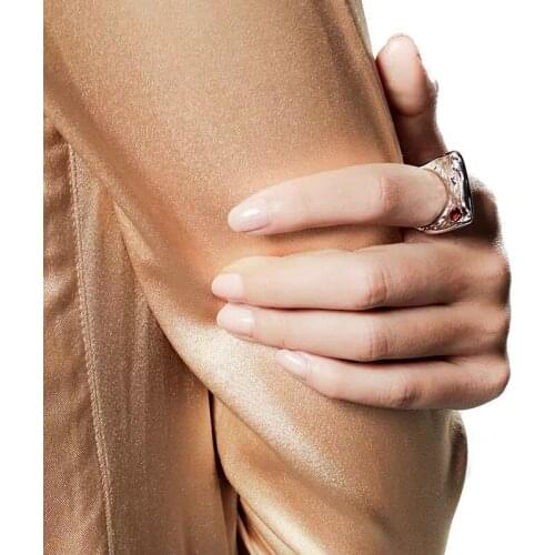 TIMEONLY Vintage Bag Shape Alloy Open Ring Red Purple Color Rhinestones Rings for Women Ladies Statement Accessories Party Gift