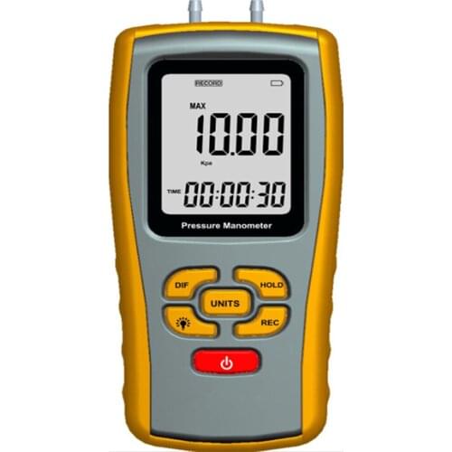 Precision Digital Manometer GM511 Measuring Range 10kPa Maximum Pressure 50kPa Differential Pressure Meter Gauge Manometer