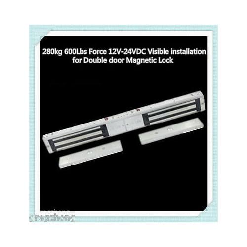 280kg 600Lbs Force 12VDC Visible installation for Double door Magnetic Lock