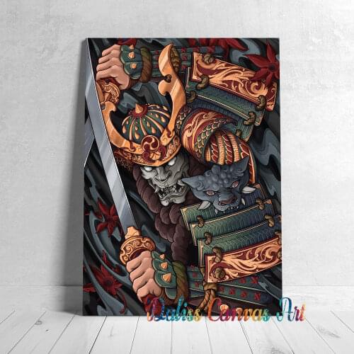 Japanese art samurai Canvas Pictures Home Decoration Paintings Poster HD Prints Wall Art Modular Living Room Framed